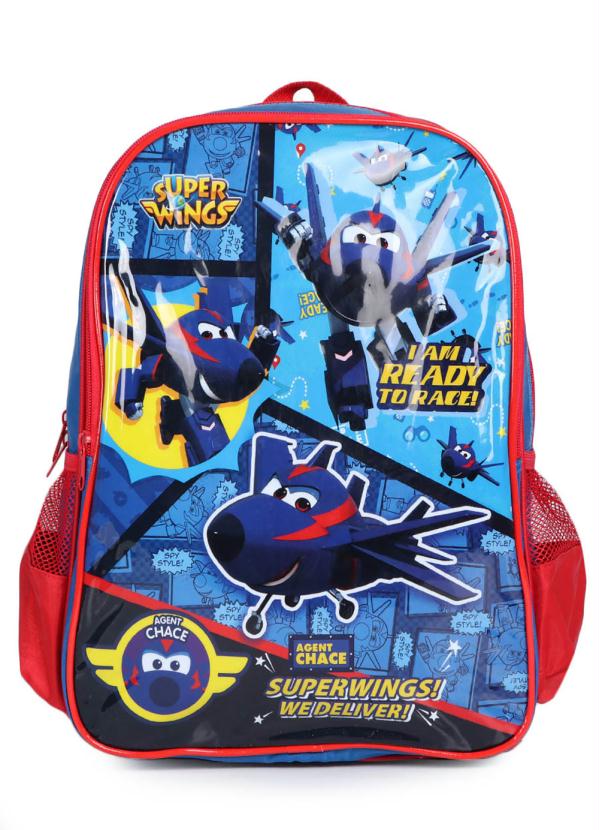 Mochila Infantil Luxcel Super Wings Vermelho Passarela