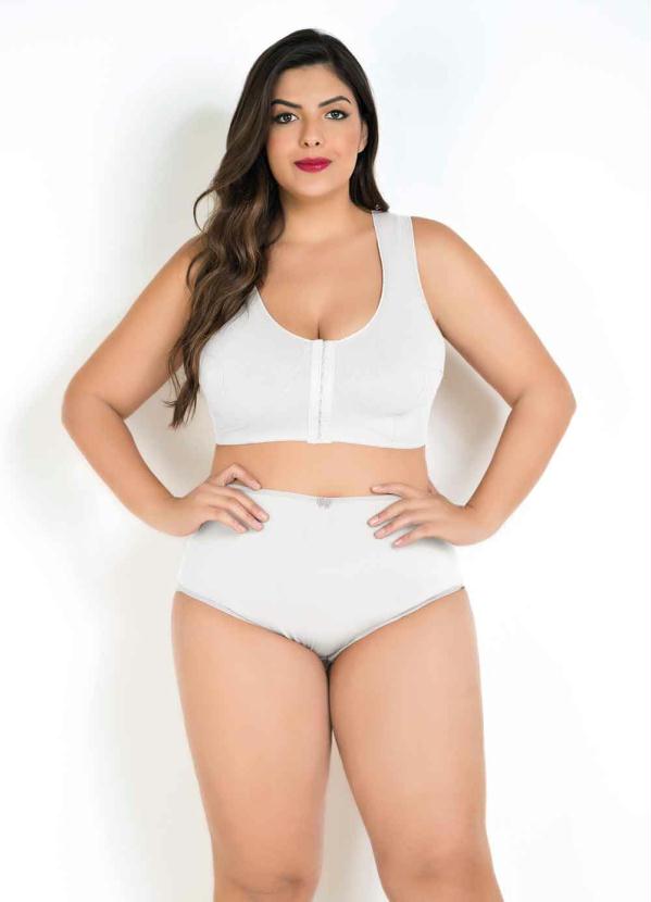 Suti Plus Size Branco Modelo Nadador Alma Dolce