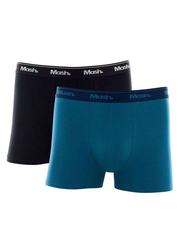 Kit Cueca Boxer Mash Pe As Masculina Algod O El Stico Azul Petr Leo