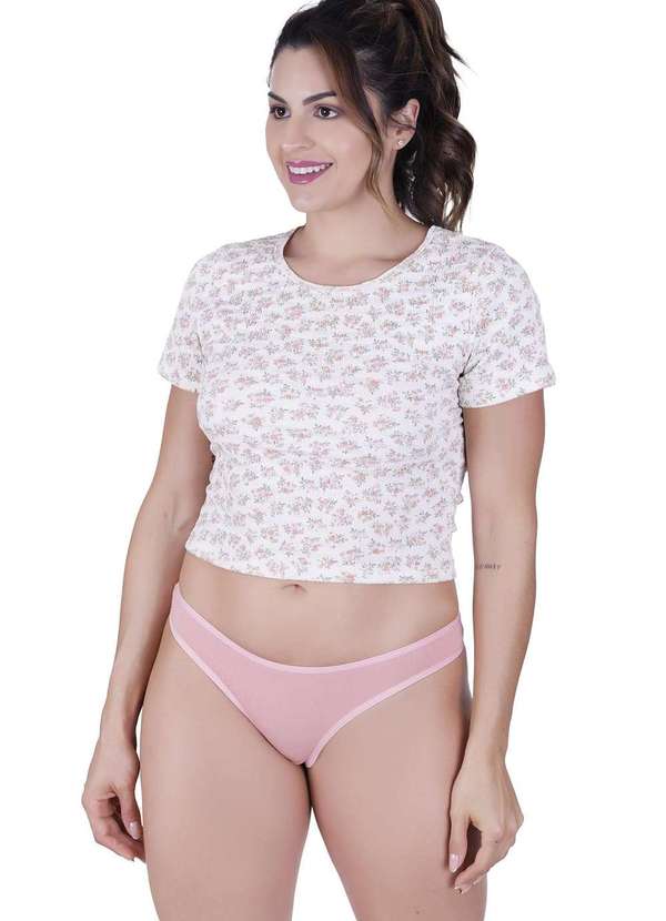 Calcinha Discreta Algodao Concept Lingerie Rosa Rosa Concept Lingerie