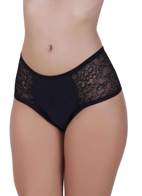 Calcinha Nina Absorvente Concept Lingerie Preto Preto Concept Lingerie