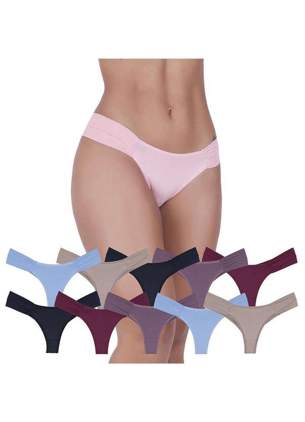 Kit Calcinhas Borboleta De Microfibra Concept Lingerie Multicores