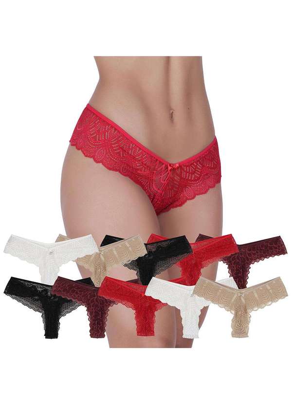 Kit Calcinhas Sensacao Renda Concept Lingerie Multicores Concept