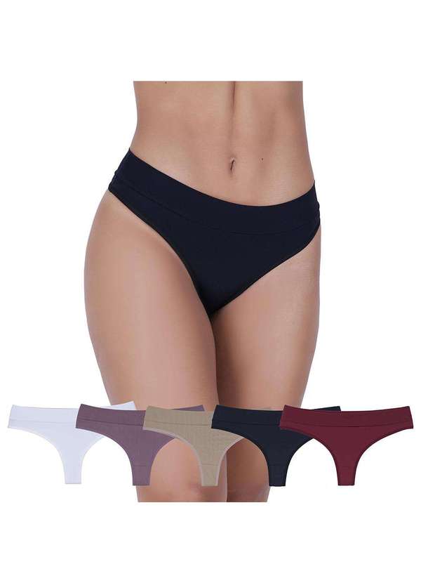 Kit Calcinhas Atleta Microfibra Cos Duplo Concept Lingerie Multicores