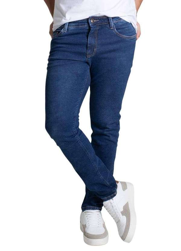 Cal A Jeans Sawary Slim Azul Sawary Oficial