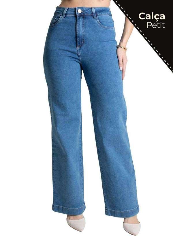 Cal A Jeans Sawary Wide Leg Petit Azul Sawary Oficial