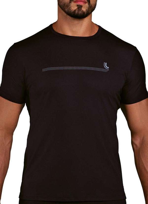 Camiseta Masculina Lupo 77053 002 9990 Preto Meias Sao Jorge