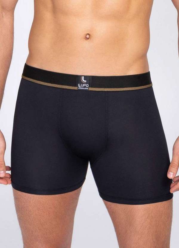 Cueca Boxer Lupo Preto Meias Sao Jorge