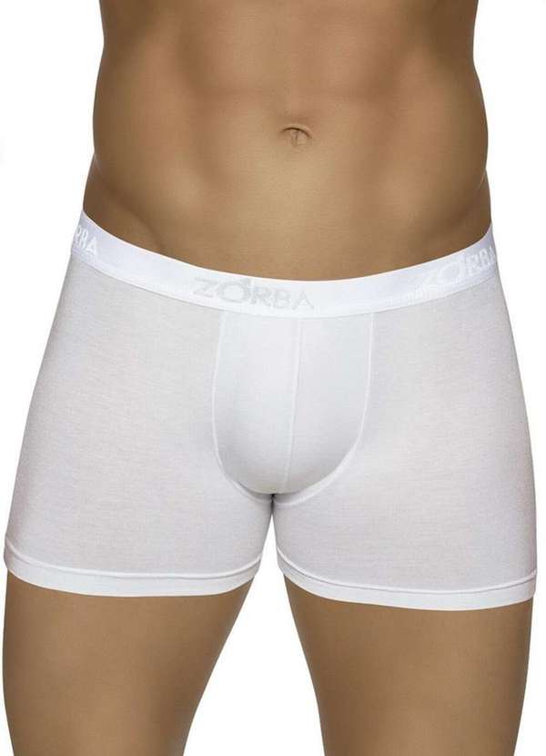 Cueca Zorba Boxer Modal Branca Meias Sao Jorge