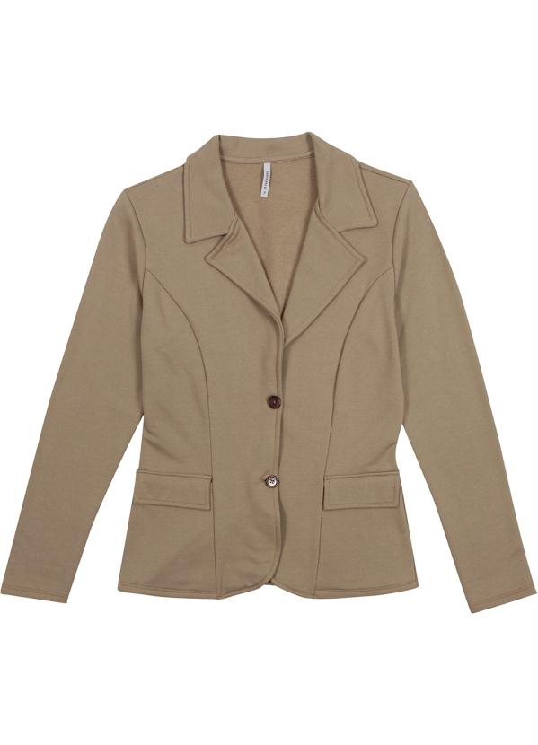 Blazer Feminino Em Moletom Marrom Habana