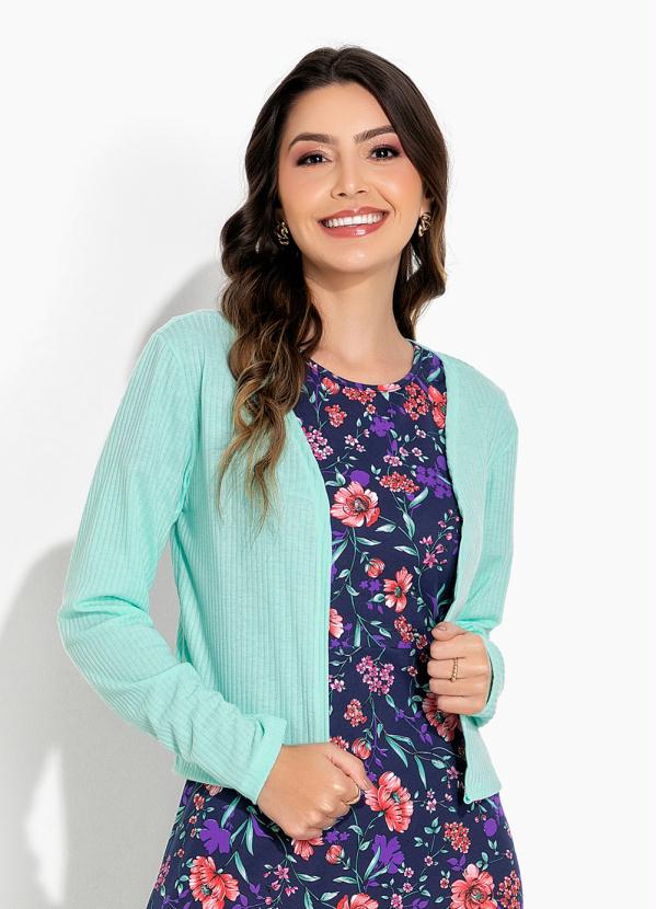 Cardigan Verde Claro Aberto Moda Evang Lica Rosalie