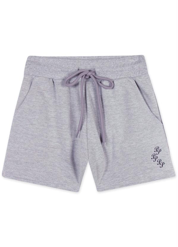 Short Feminino Moletom Cinza Pakalolo