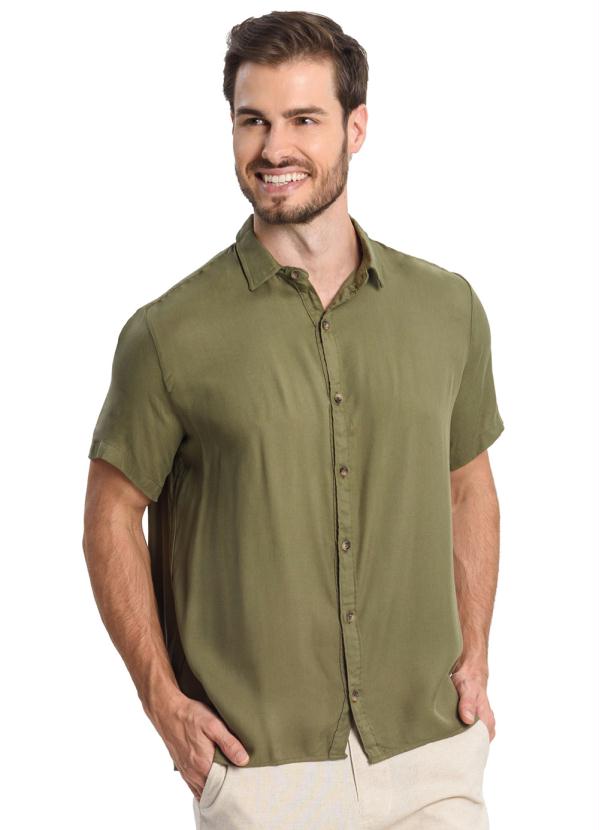 Camisa Masculina Viscose Verde Rovitex