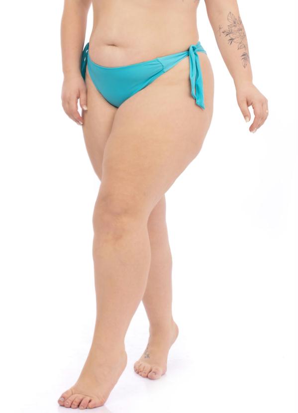 Calcinha Empina Bumbum Plus Size Azul Acqua Rosa