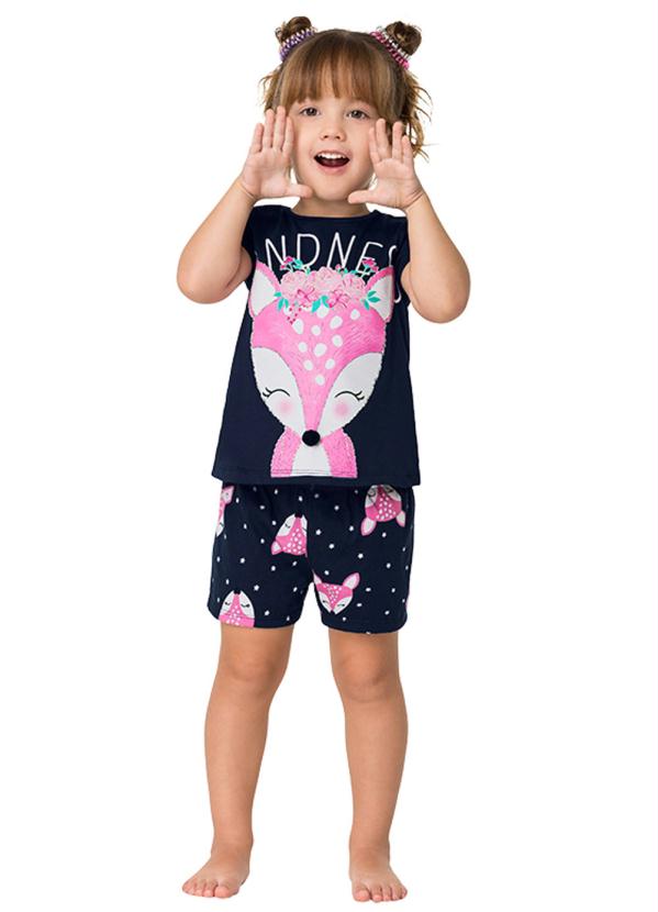 Pijama Infantil Feminino Marinho Kyly