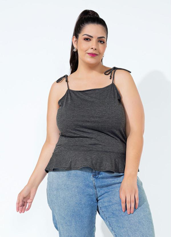 Blusa Mescla Al As Para Amarrar Plus Size Marguerite