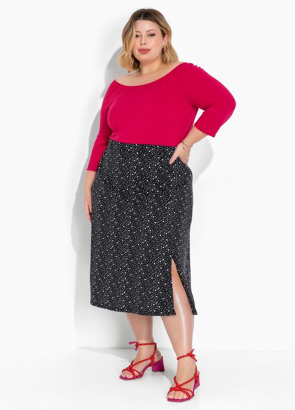 Body Pink Em Malha Anarruga Plus Size Marguerite