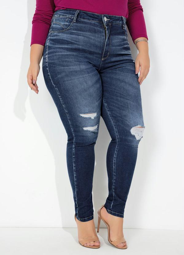 Plus Size Feminino Sawary Jeans