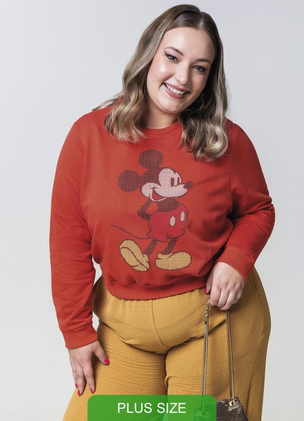 Casaco Estampado Plus Size Laranja Disney By Cativa