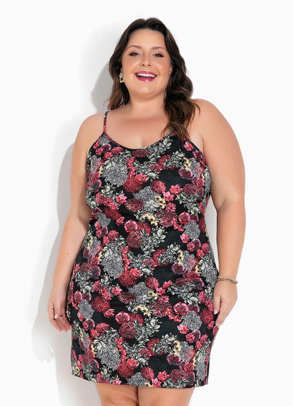 Vestido Tubinho Plus Size Preto Rosa Pink Vestidos Evang Licos Social