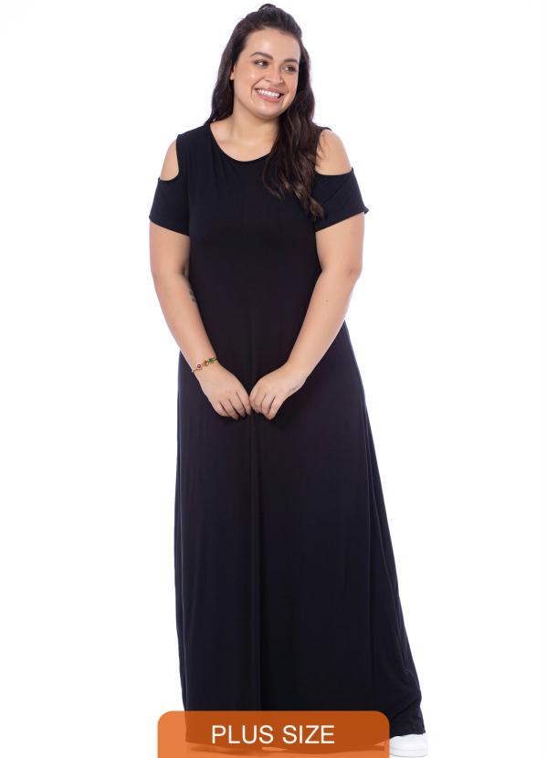 Miss Masy Plus Vestido Feminino Plus Size Lucia Preto