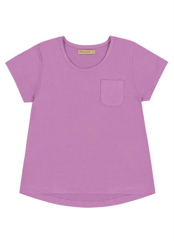 Blusa Infantil Manga Curta Roxo Trick Nick