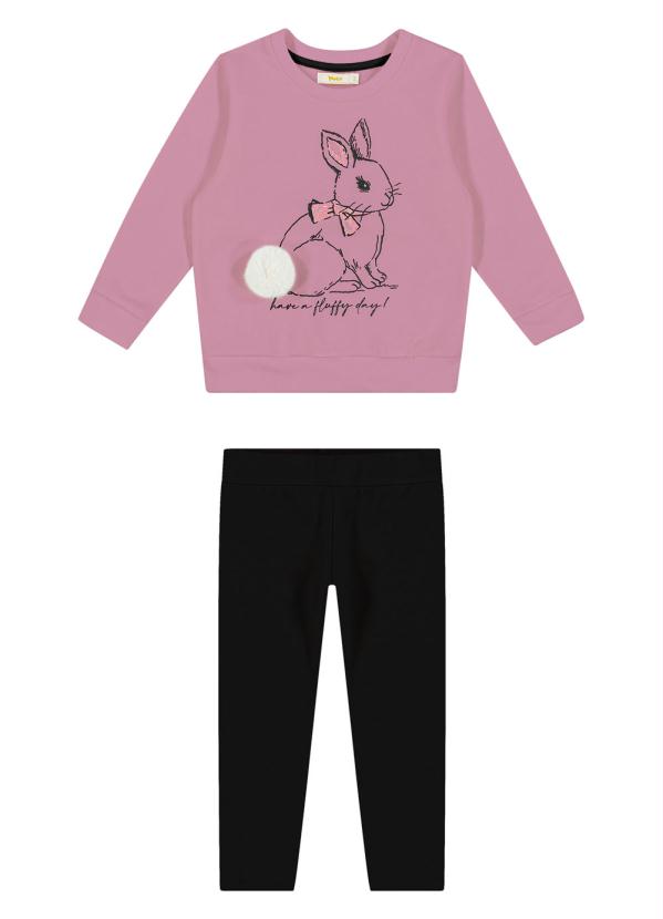 Conjunto Infantil Feminino Rosa Trick Nick