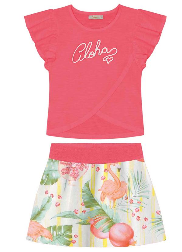 Conjunto Blusa Short Saia Trick Nick Rosa Trick Nick