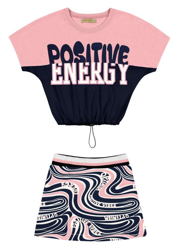 Conjunto Infantil Feminino Energy Rosa Trick Nick