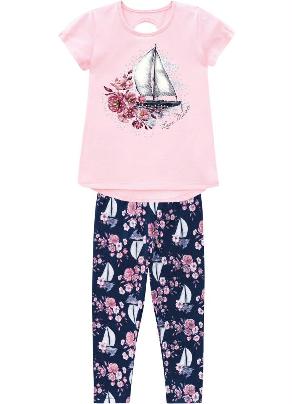 Conjunto Infantil Feminino Rosa Milon