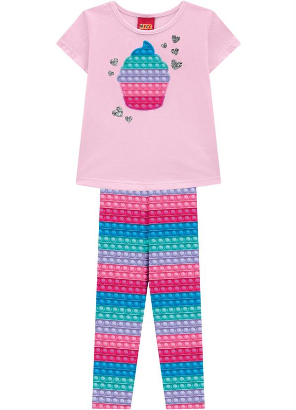 Conjunto Infantil Feminino Rosa Kyly