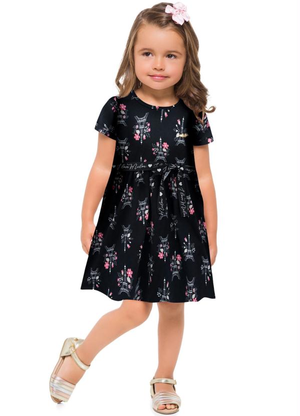 Vestido Infantil Preto Milon