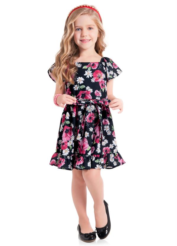 Vestido Infantil Preto Milon