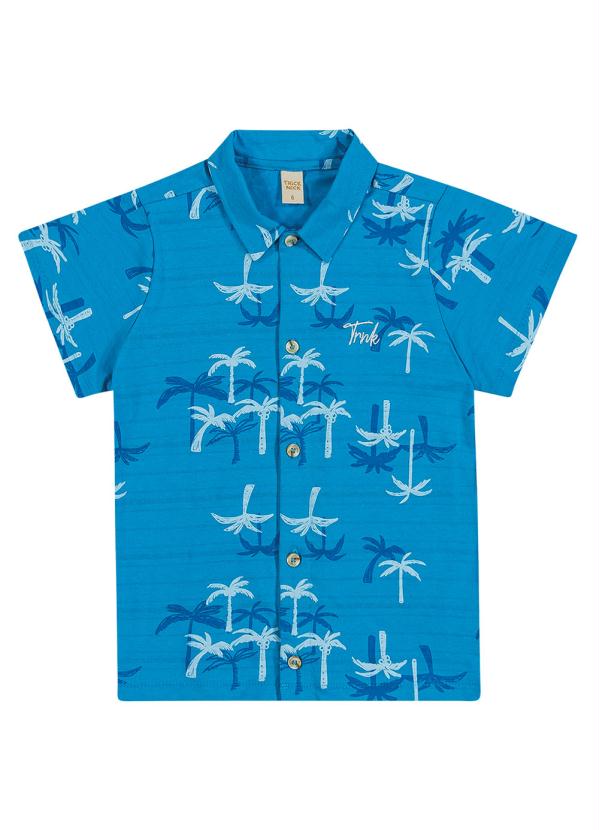 Camisa Polo Infantil Masculina Azul Trick Nick