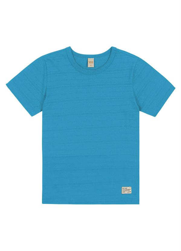 Camiseta Infantil Masculina Básica Azul Trick Nick