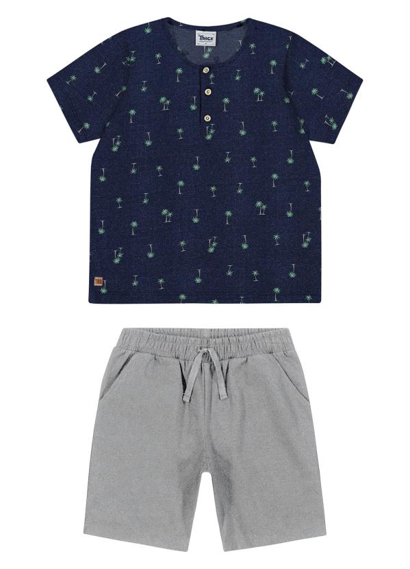 Conjunto Infantil Masculino Azul Trick Nick