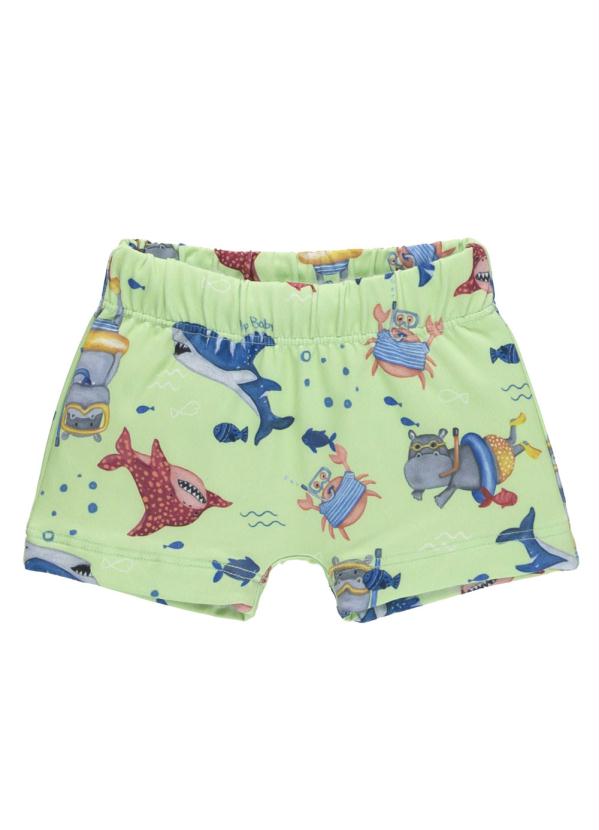 Sunga Boxer Infantil Fps Verde Up Baby