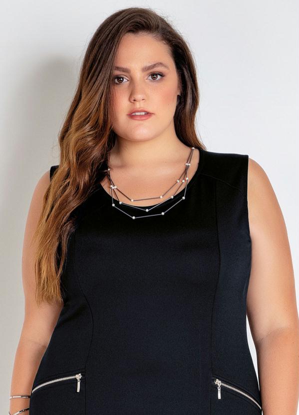 Mink - Colar Preto com Detalhes Branco 2