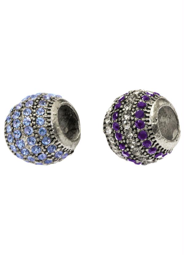 Mundo Lar - Kit Berloques com Strass Sortido 2 Peças