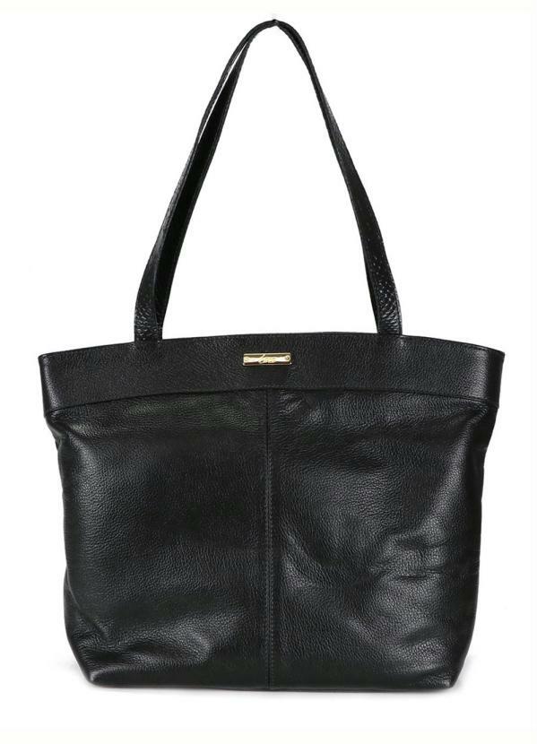 Lara - Bolsa em Couro Feminina Lara Preto