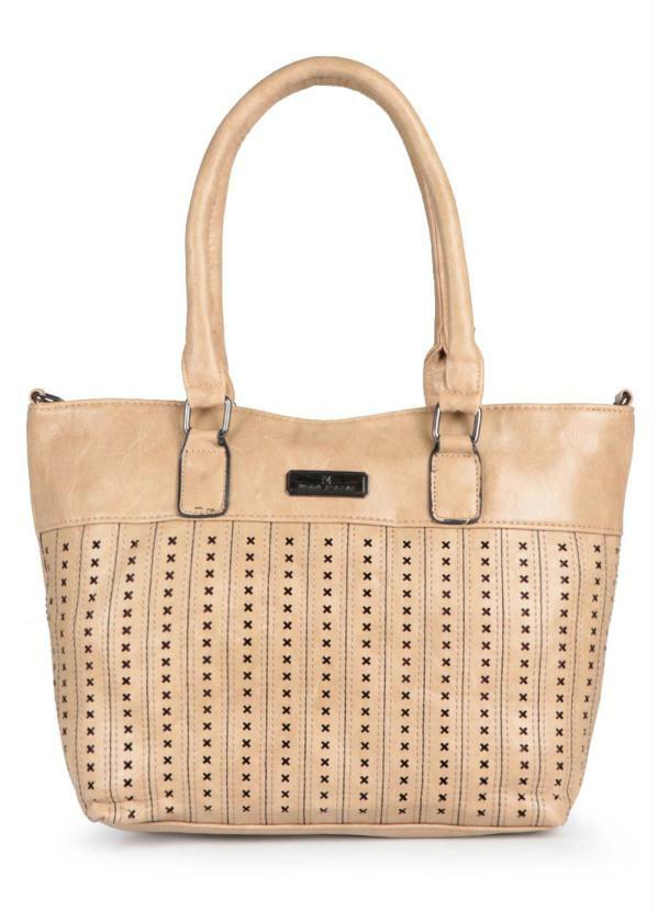 Moda Bolsa - Bolsa Shopping Feminina Laser Café