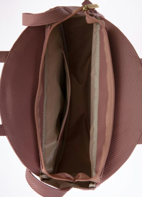 Quintess - Bolsa Texturizada Rosa Arredondada 2