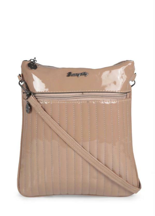 Angelina - Bolsa Transversal Feminina Matelassê Caramelo
