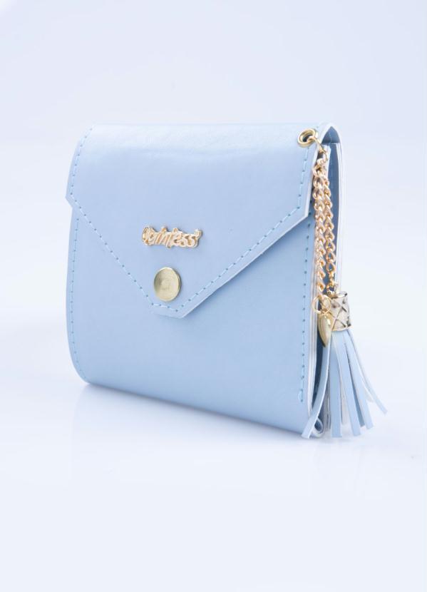 Quintess - Carteira Porta Documentos Azul com Tassel