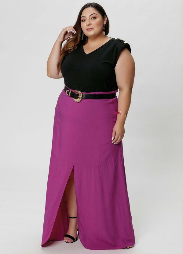 Mink - Cinto Preto com Fivela Grande Dourada 4