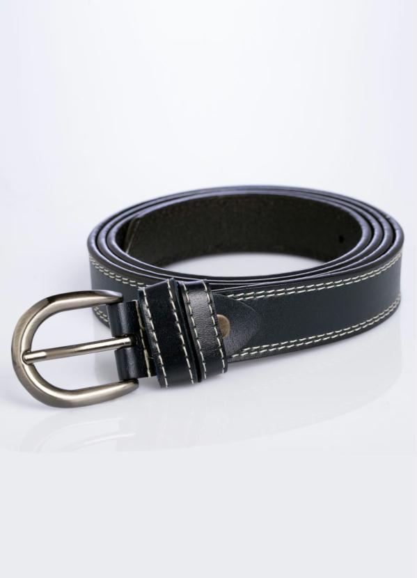 Quintess - Cinto Azul Marinho com Fivela Chumbo