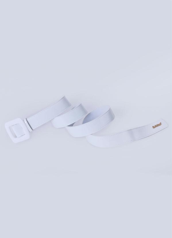 Quintess - Cinto Branco Envernizado com Fivela de Acrílico 3
