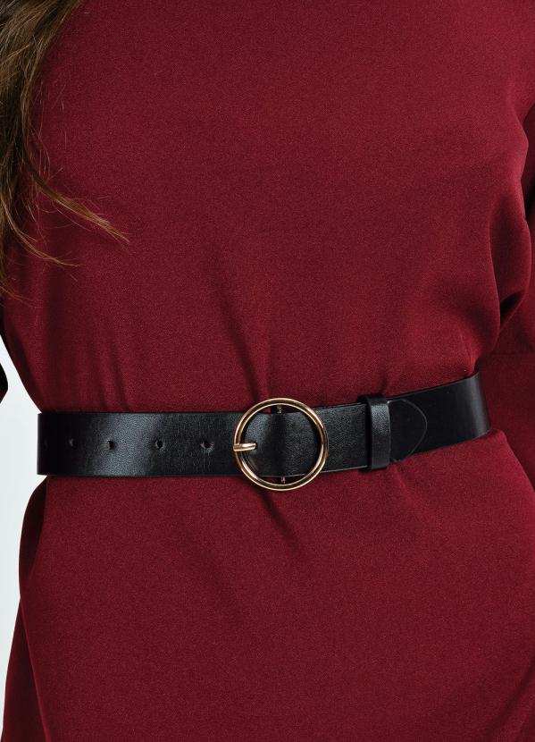 Mundo Lar - Cinto Fivela Redonda Preta 1 Peça 2