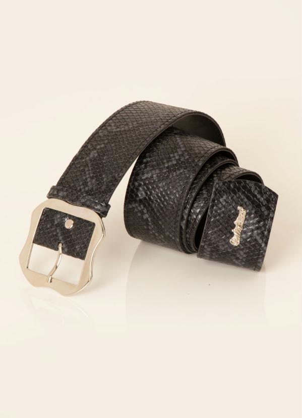 Quintess - Cinto Preto com Textura e Fivela 4