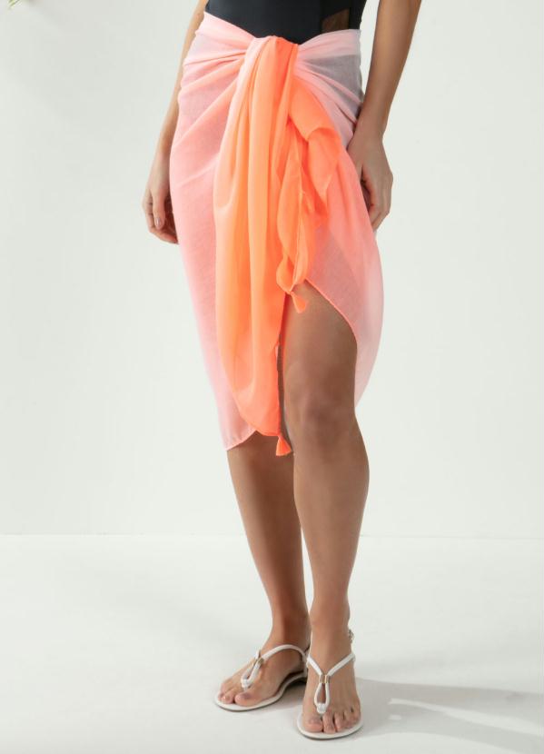 Quintess - Saída de Praia Laranja Neon com Tassel